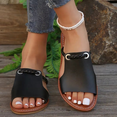 Sandalias para mujer piel sintética trenzada estilo bohemio - Clara