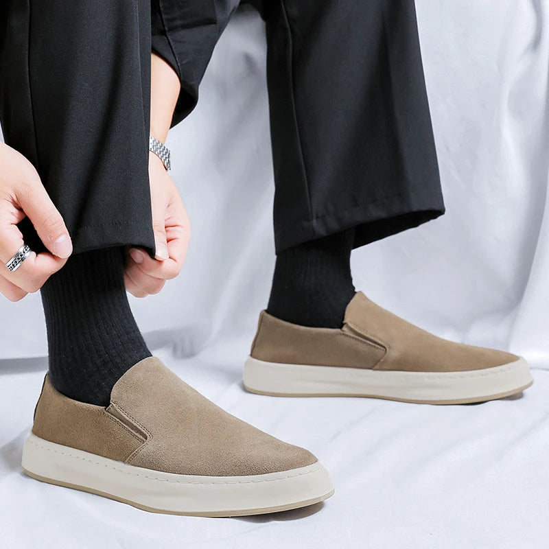 Mocasines para hombre ante premium diseño sin cordones - Rodrigo