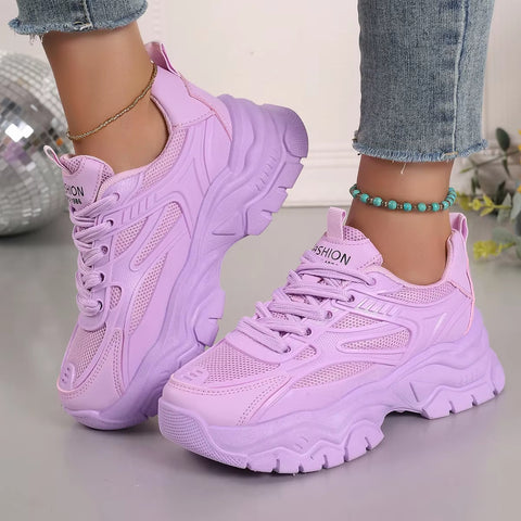 Zapatillas deportivas para mujer suela gruesa estilo urbano - Camila