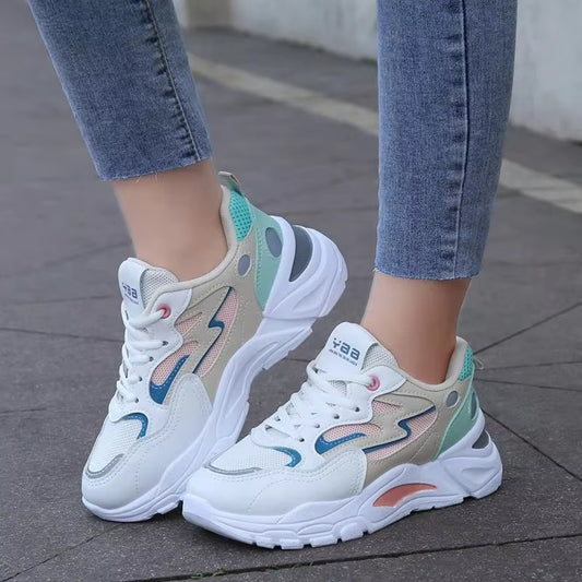 Zapatillas deportivas para mujer de malla transpirable con plataforma gruesa - Valeria
