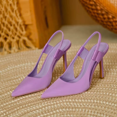 Zapatos de tacón para mujer punta afilada estilo slingback - Renata