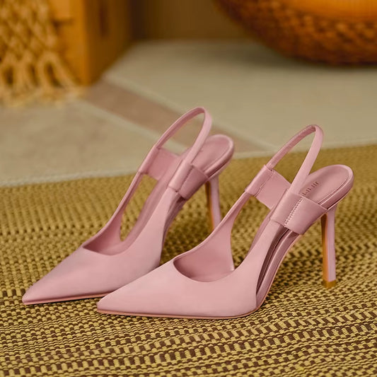Zapatos de tacón para mujer punta afilada estilo slingback - Renata
