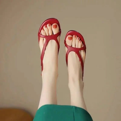 Sandalias mujer diseño minimalista estilo plano - Elena