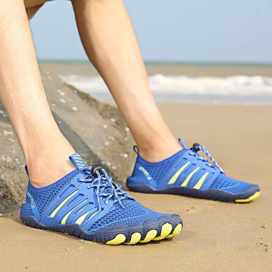 Zapatos deportivos unisex de secado rápido azul eléctrico - Alven