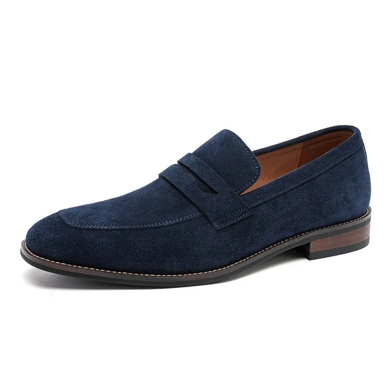 Mocasines hombre cuero gamuza estilo clásico marrón - Lancaster