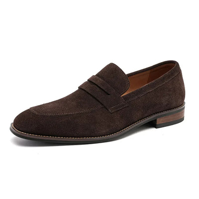 Mocasines hombre cuero gamuza estilo clásico marrón - Lancaster
