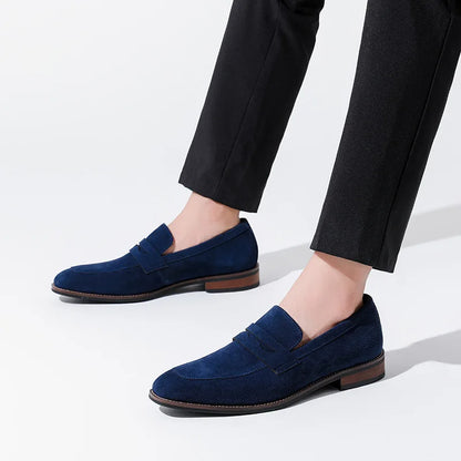 Mocasines hombre cuero gamuza estilo clásico marrón - Lancaster