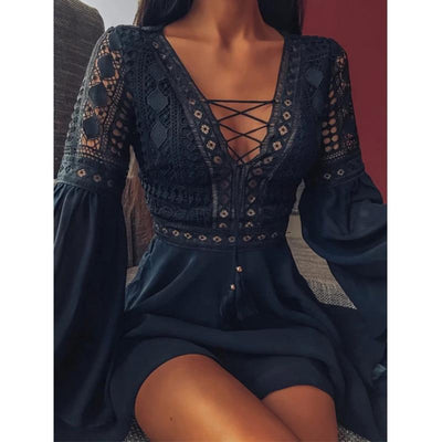 Hannah - Vestido camisero con lazada