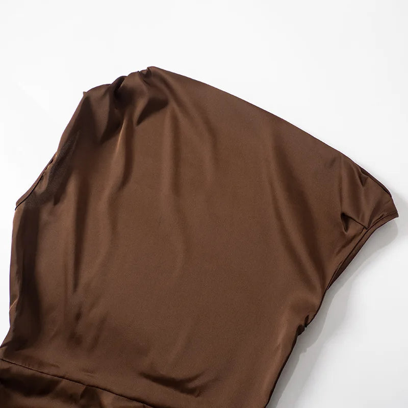 Marbella - Minivestido bodycon asimétrico con fruncidos