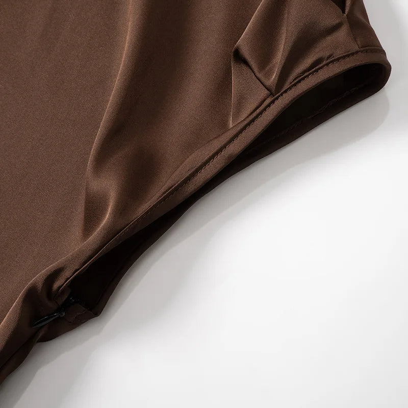 Marbella - Minivestido bodycon asimétrico con fruncidos