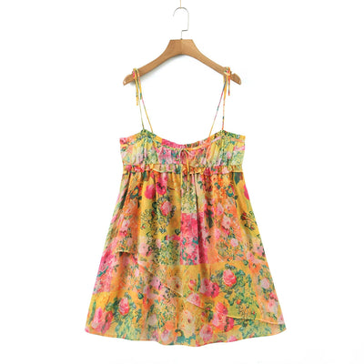 Felicity - Vestido camisola fluido con estampado floral acuarela