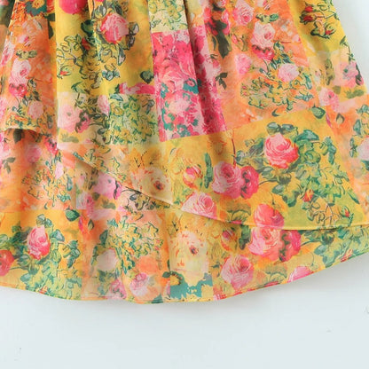 Felicity - Vestido camisola fluido con estampado floral acuarela