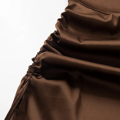 Marbella - Minivestido bodycon asimétrico con fruncidos