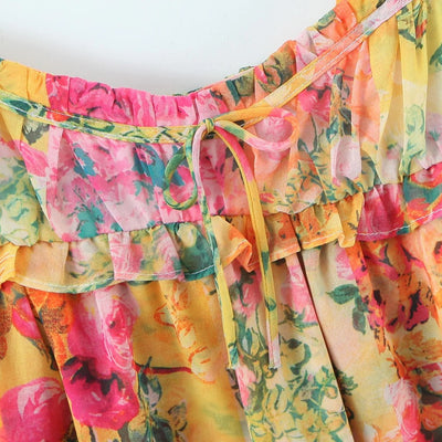 Felicity - Vestido camisola fluido con estampado floral acuarela