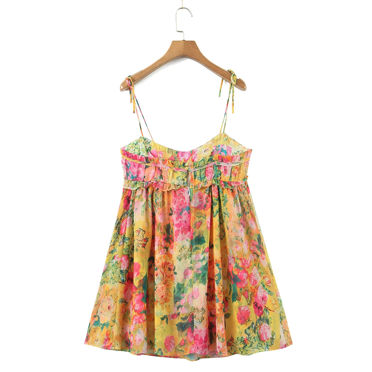 Felicity - Vestido camisola fluido con estampado floral acuarela