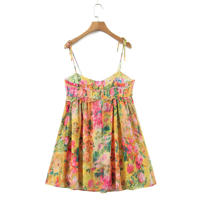 Felicity - Vestido camisola fluido con estampado floral acuarela