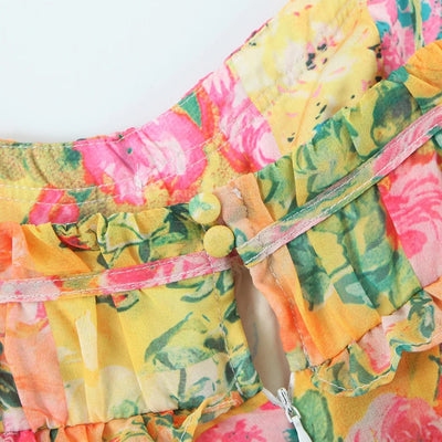 Felicity - Vestido camisola fluido con estampado floral acuarela