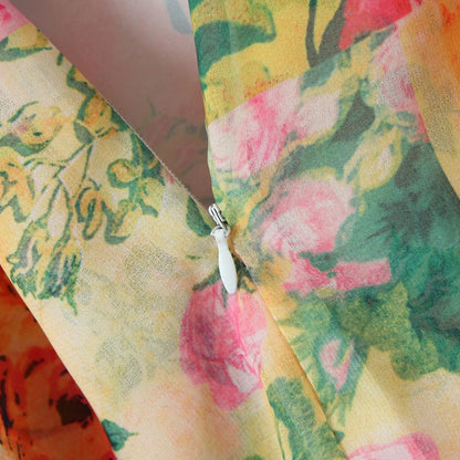 Felicity - Vestido camisola fluido con estampado floral acuarela