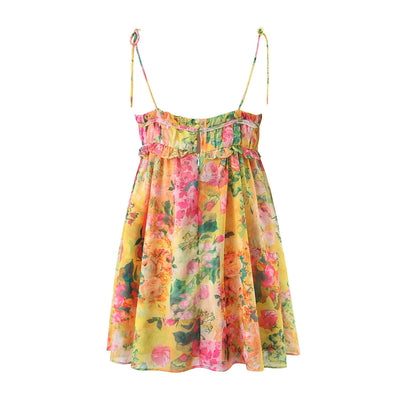 Felicity - Vestido camisola fluido con estampado floral acuarela