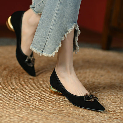 Zapatos bajos mujer punta fina estampado - Mirella