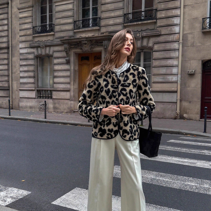 Chaqueta con estampado de leopardo para mujer - Narelle