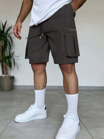 Pantalones cortos cargo hombre bolsillos utilitarios color terracota - Dakar