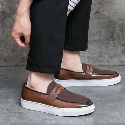 Mocasines hombre casuales cuero marrón estilo británico - Camden