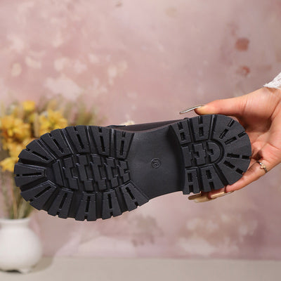 Mocasines para mujer con interior afelpado y suela robusta - Elira