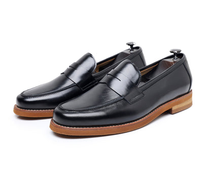 Mocasines hombre cuero genuino estilo clásico marrón - Whitmore