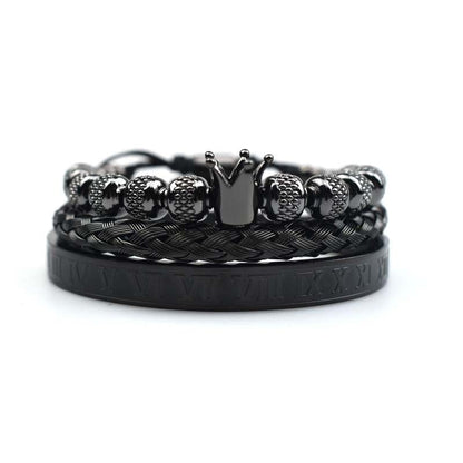 Pulsera hombre diseño corona imperial estilo romano - Magnus