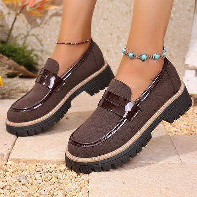 Mocasines mujer acabado mate con plataforma chunky - Rebeca