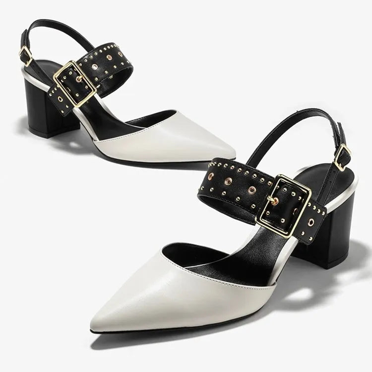 Maya - Elegantes sandalias con tacón cubano