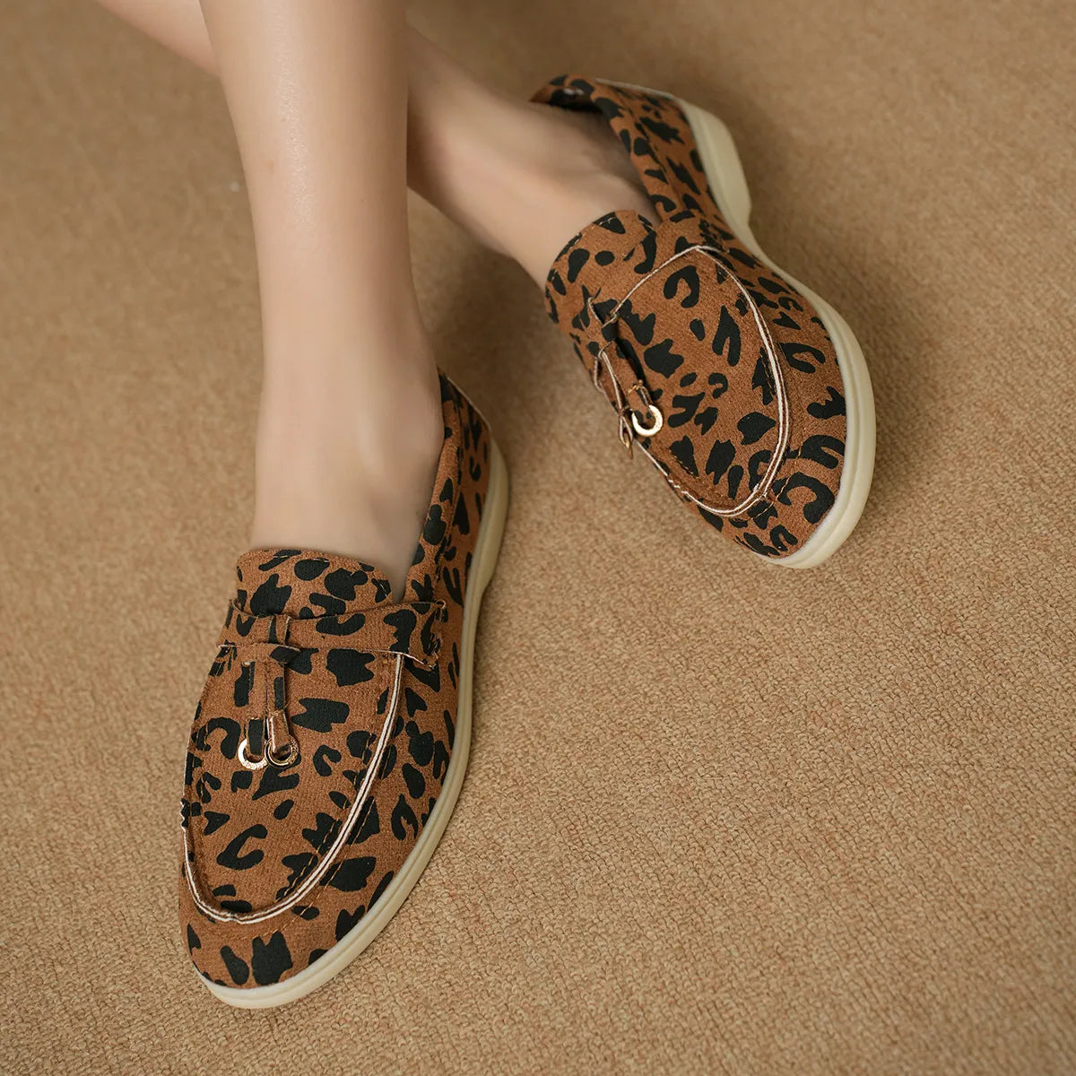 Mocasines con estampado de leopardo - Aurora