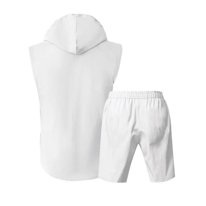 Conjunto sin mangas hombre tejido ligero estilo veraniego - Mauro