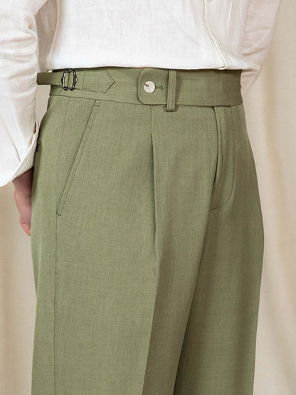 Pantalones de talle alto para hombre de estilo casual y dinero antiguo