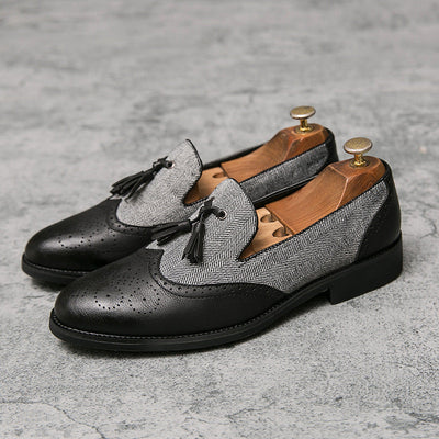 Mocasines hombre cuero textil casual - Henrik