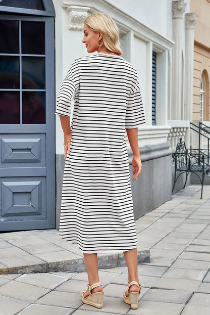 Lorena - Vestido Casual de Verano con Rayas para Mujer