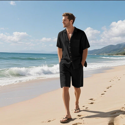 Conjunto de verano para hombre lino transpirable estilo casual - Mateo