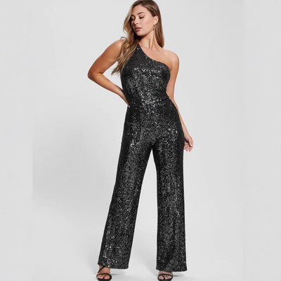 Mono de lentejuelas para mujer de diseño asimétrico - Narevia