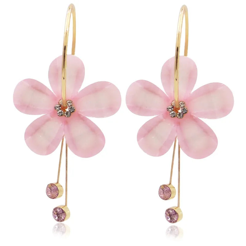 Pendientes flor lila