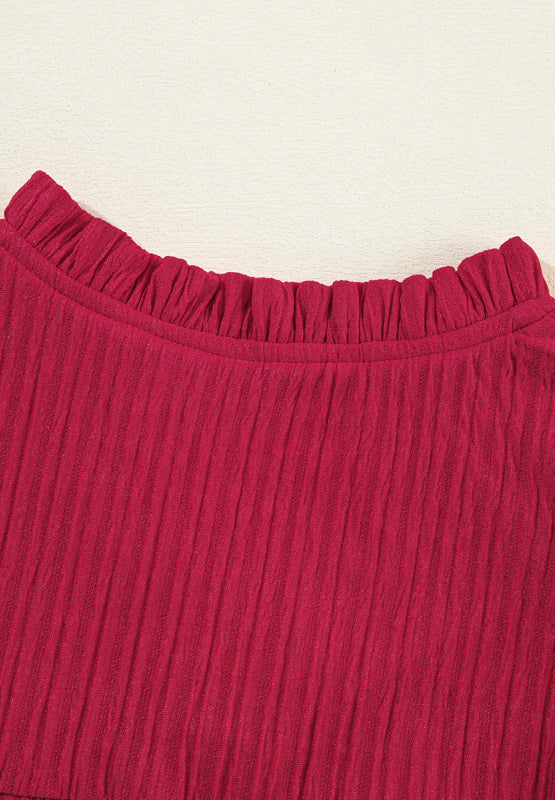 Danissa - Vestido de manga larga con volantes y muescas