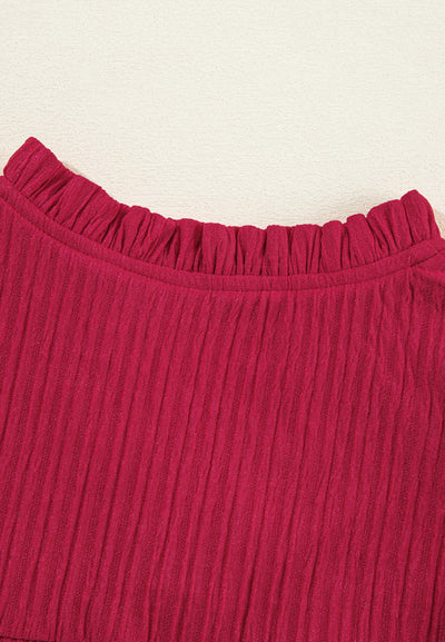 Danissa - Vestido de manga larga con volantes y muescas