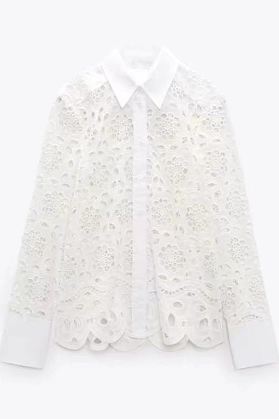 Conjunto de encaje bordado Elza