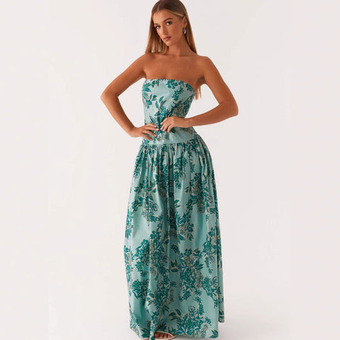 Vestido Largo Estampado Mujer - Selene