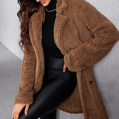 Abrigo polar oversize para mujer - Thania