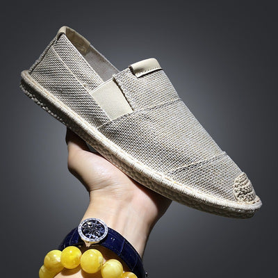 Zapatos casuales hombre lona transpirable gris oscuro - Dorian