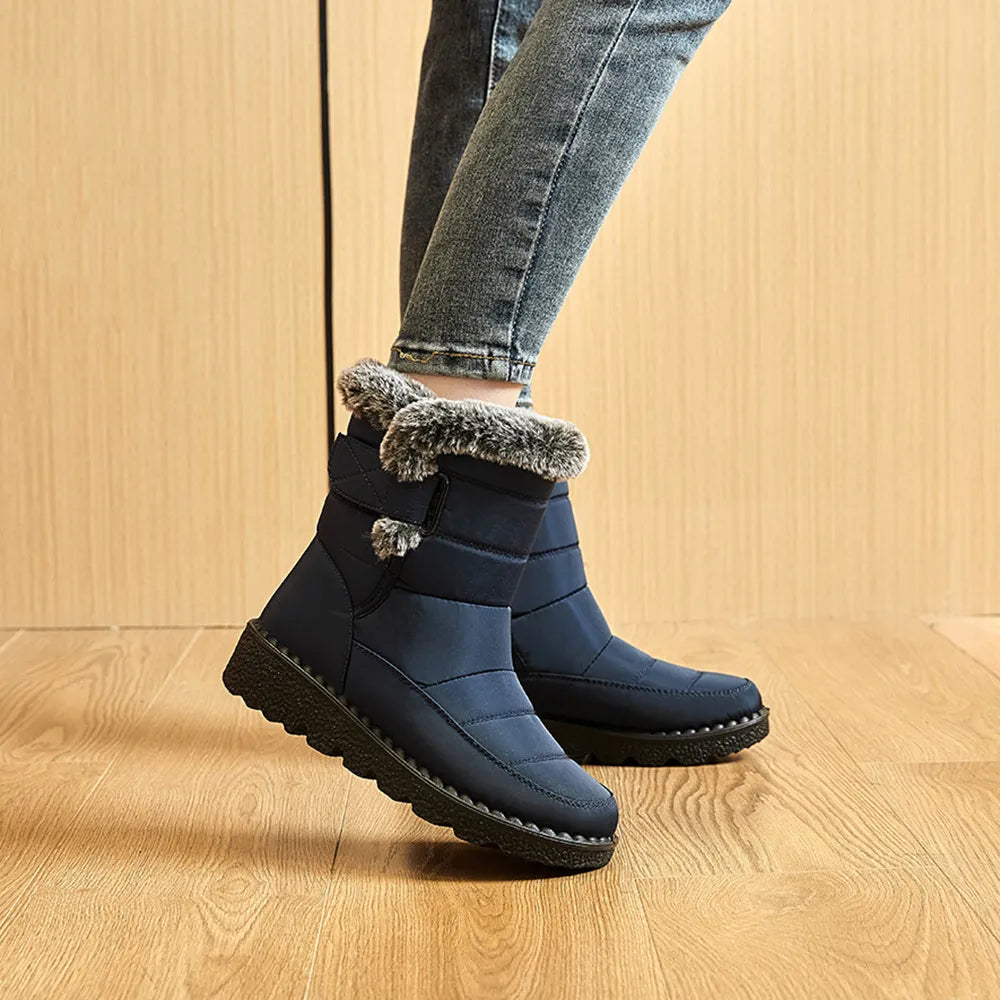 Botas acolchadas de invierno para mujer con forro de peluche - Liora