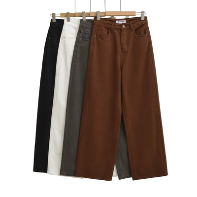 Pantalones para mujer de tiro alto y pierna ancha - Savrelle