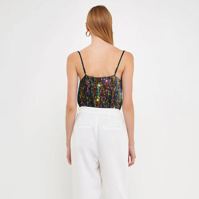 Top para mujer de lentejuelas luminosas - Nerya