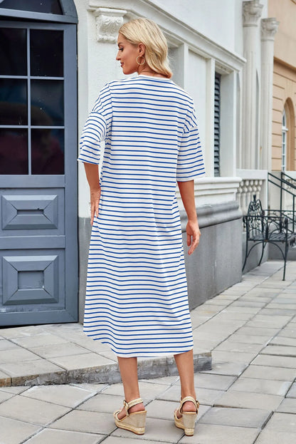 Lorena - Vestido Casual de Verano con Rayas para Mujer